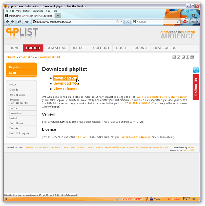 download phplist