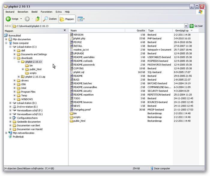 uitpakken zipfile