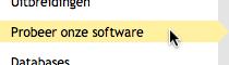 Probeer onze software menu item